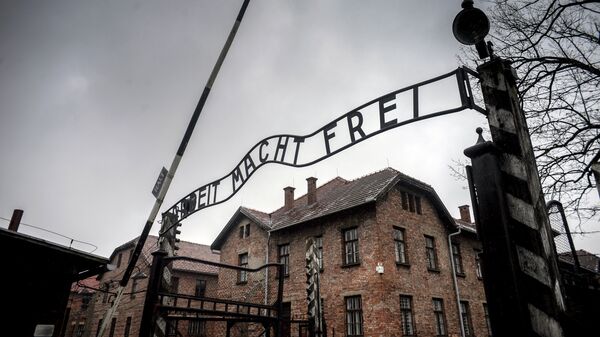 Центральные ворота бывшего концентрационного лагеря Аушвиц-Биркенау - Sputnik Беларусь