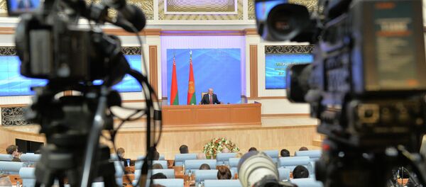 Александр Лукашенко на пресс-конференции 29 января 2015 года - Sputnik Беларусь