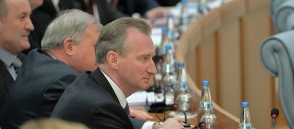 Пресс-конференция Александра Лукашенко, на переднем плане - Александр Косинец Пресс-конференция Александра Лукашенко, на переднем плане - Александр Косинец - Sputnik Беларусь