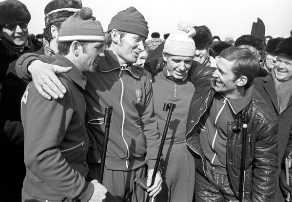 Савецкія біятланісты на Чэмпіянаце свету па біятлоне 1974 года ў Раўбічах - Sputnik Беларусь