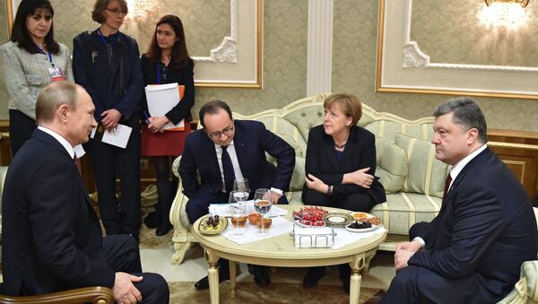 Переговоры лидеров России, Германии, Франции и Украины в Минске - Sputnik Беларусь