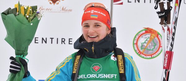 Юлия Журавок (Украина), занявшая 1-е место в индивидуальной гонке - Sputnik Беларусь