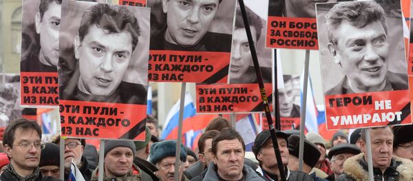 Траурный марш в память о политике Б.Немцове в Москве Траурный марш в память о политике Б.Немцове в Москве - Sputnik Беларусь