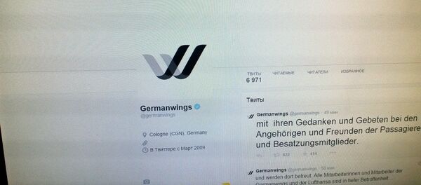 Страница авиакомпании Germanwings в Твиттер - Sputnik Беларусь