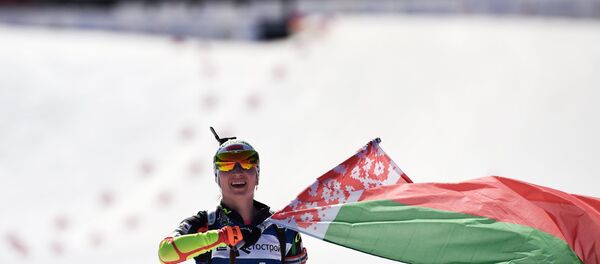 Белрорусская биатлонистка Дарья Домрачева - Sputnik Беларусь