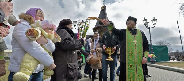 Вербное воскресенье, минский приход в честь Всех Святых - Sputnik Беларусь