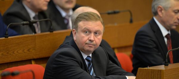 Премьер-министр Андрей Кобяков на сессии парламента Премьер-министр Андрей Кобяков на сессии парламента - Sputnik Беларусь