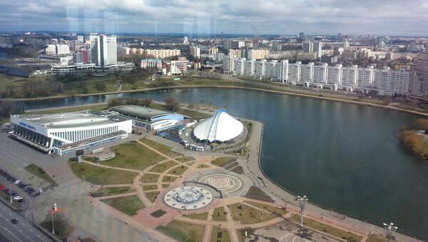 Дворец спорта в Минске, река Свислочь - Sputnik Беларусь