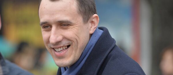 Павел Северинец на акции Чернобыльский шлях Павел Северинец на акции Чернобыльский шлях - Sputnik Беларусь