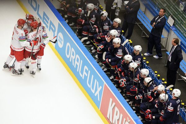 Матч Беларусь - США на Чемпионате мира по хоккею в Чехии - Sputnik Беларусь