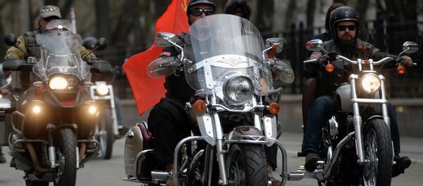 Участники мотопробега клуба Ночные волки. Архивное фото Участники мотопробега клуба Ночные волки. Архивное фото - Sputnik Беларусь