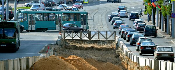 Реконструкция трамвайных путей на улице Козлова - Sputnik Беларусь