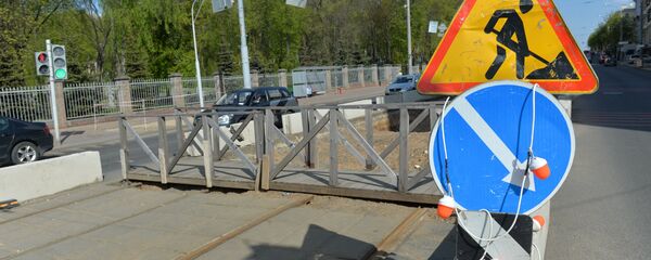 Реконструкция трамвайных путей на Козлова Реконструкция трамвайных путей на Козлова - Sputnik Беларусь