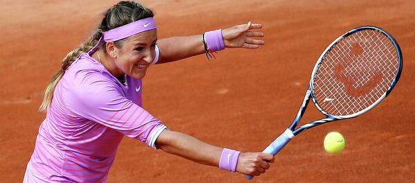 Виктория Азаренко в матче первого раунда открытого чемпионата Франции по теннису-2015 - Sputnik Беларусь