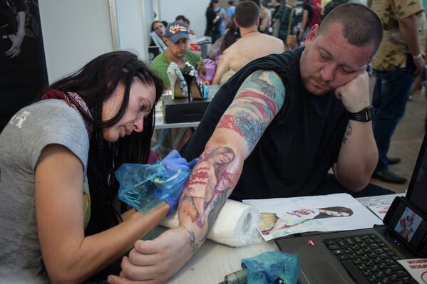 Третий белорусский фестиваль татуировки Tattoo Fest 2015 - Sputnik Беларусь