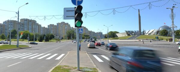 Перекресток проспекта Победителей и проспекта Машерова в Минске - Sputnik Беларусь