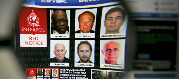 Страница сайта Интерпола - Sputnik Беларусь