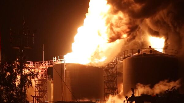 Пожар на нефтебазе БРСМ-нефть - Sputnik Беларусь