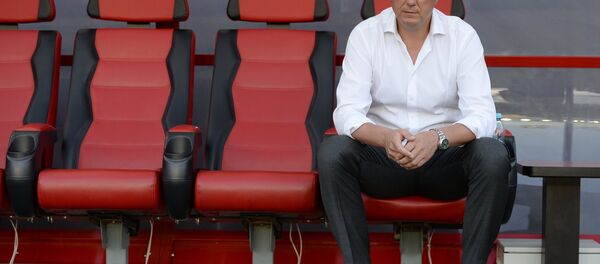 Главный тренер сборной Беларуси Александр Хацкевич Главный тренер сборной Беларуси Александр Хацкевич - Sputnik Беларусь