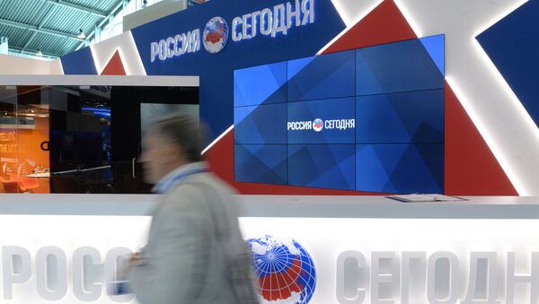 Павильон Международного информационного агентства Россия сегодня перед открытием ПМЭФ-2015 - Sputnik Беларусь