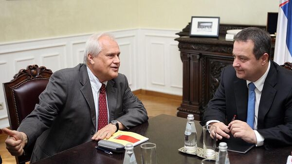 Мартин Сайдик (слева) и председатель ОБСЕ Ивица Дачич - Sputnik Беларусь