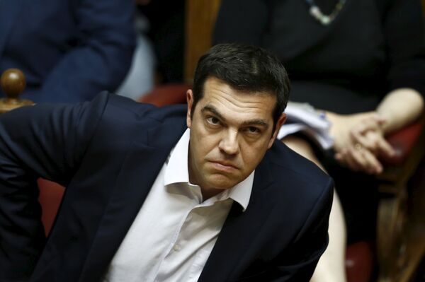 Премьер-министр Греции Алексис Ципрас на парламентской сессии в Афинах - Sputnik Беларусь