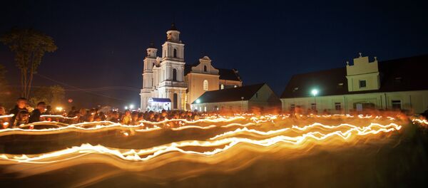 У Будславе падчас начнога шэсця - Sputnik Беларусь