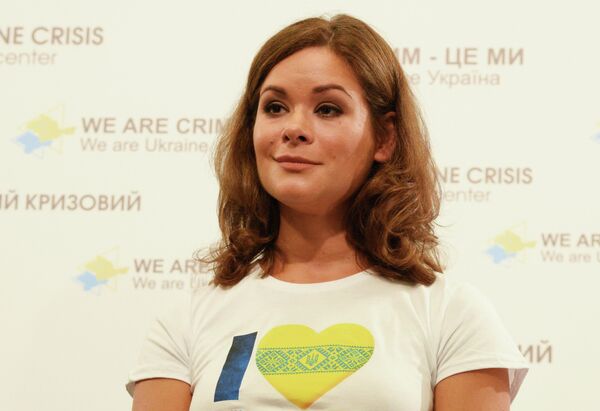 Мария Гайдар во время пресс-конференции в Киеве - Sputnik Беларусь