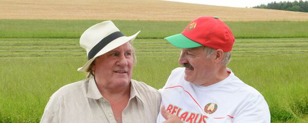 Жерар Депардье и Александр Лукашенко - Sputnik Беларусь