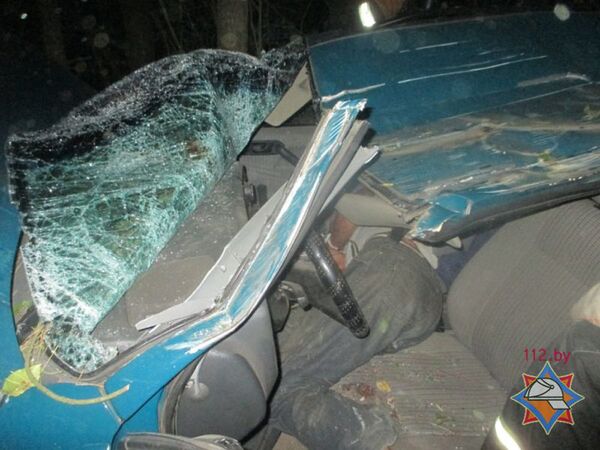 Машина после аварии в Могилевском районе - Sputnik Беларусь