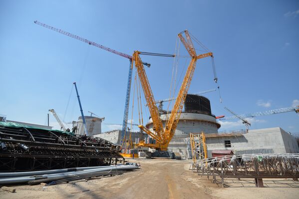 Строительство реакторного блока №1 Белорусской АЭС - Sputnik Беларусь