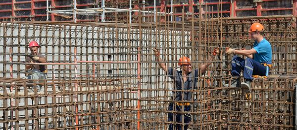 Строительство реакторного блока №1 Белорусской АЭС - Sputnik Беларусь