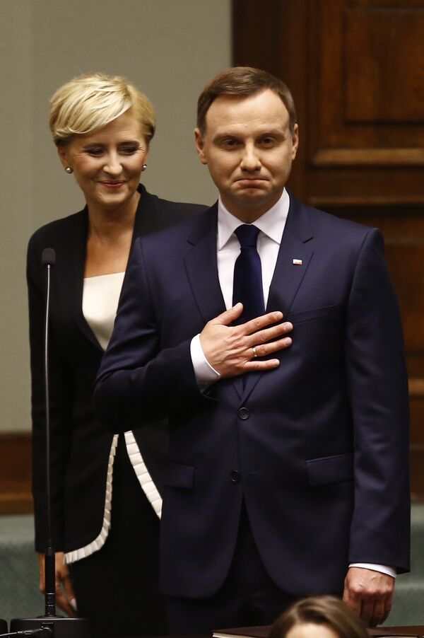 Анджей Дуда с женой Агатой - Sputnik Беларусь