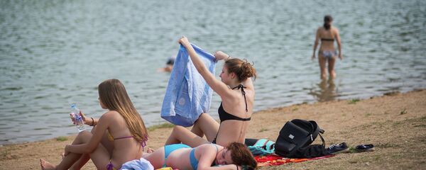 Пляж Цнянского водохранилища Пляж Цнянского водохранилища - Sputnik Беларусь