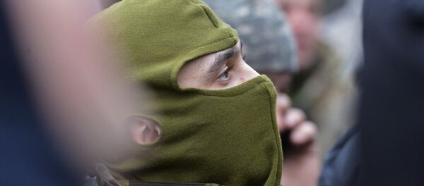 Митинг батальона Айдар у Минобороны Украины - Sputnik Беларусь