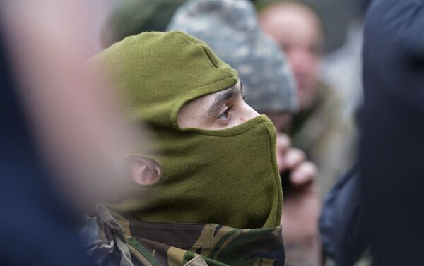 Митинг батальона Айдар у Минобороны Украины - Sputnik Беларусь