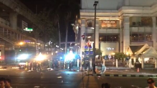 СПУТНИК_Теракт в Таиланде: полиция оцепила место взрыва бомбы в центре Бангкока - Sputnik Беларусь