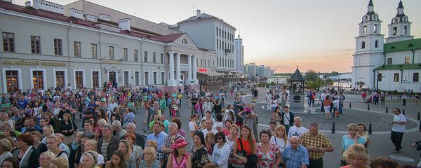 В историческом центре Минска В историческом центре Минска - Sputnik Беларусь
