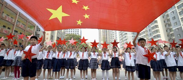 Дети - участники парада 70-летней годовщины победы в Китае - Sputnik Беларусь