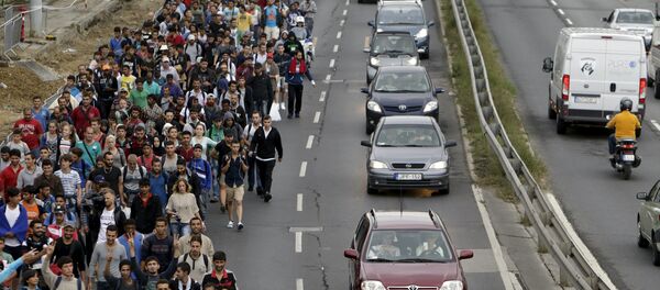 Беженцы в Венгрии - Sputnik Беларусь