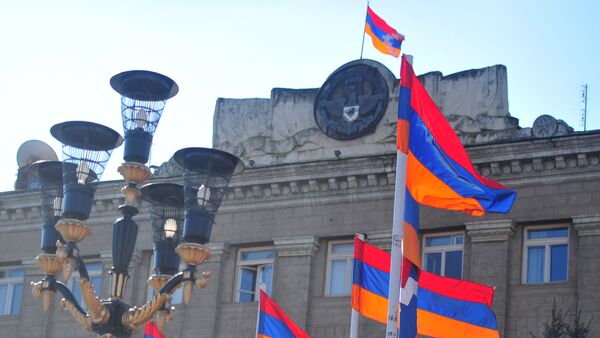 Флаги Армении в Нагорном Карабахе - Sputnik Беларусь