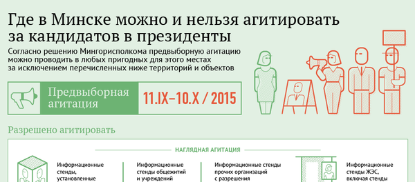 Инфографика: Предвыборная агитация - Sputnik Беларусь