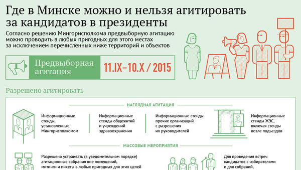 Инфографика: Предвыборная агитация - Sputnik Беларусь