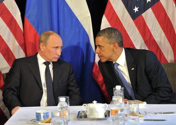 Президент РФ Владимир Путин и президент США Барак Обама - Sputnik Беларусь