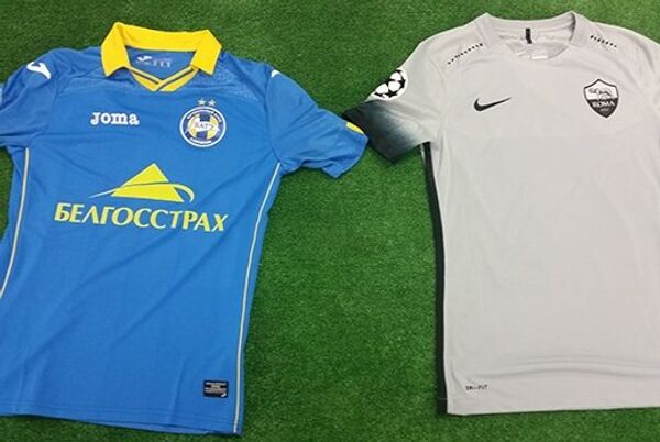 Комплект формы БАТЭ (слева) и Ромы на поединок 29 сентября - Sputnik Беларусь