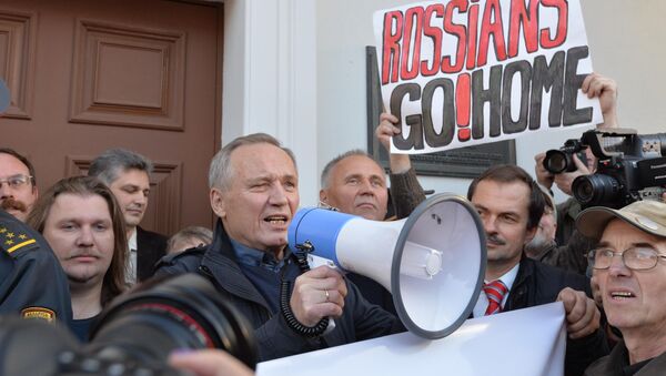 Политик Владимир Некляев на митинге в Минске - Sputnik Беларусь