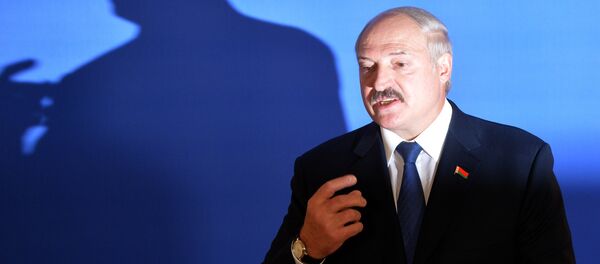 Александр Лукашенко на избирательном участке №1 в Минске - Sputnik Беларусь