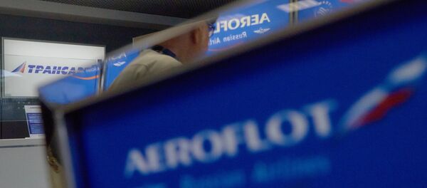Билетные кассы компаний Трансаэро и Аэрофлот в аэропорту Пулково - Sputnik Беларусь