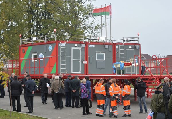 Демонстрация первого модуля Белорусской антарктической станции на производственном комплексе ООО Мидивисана - Sputnik Беларусь