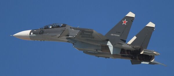 Самолет Су-30СМ на авиационном шоу - Sputnik Беларусь